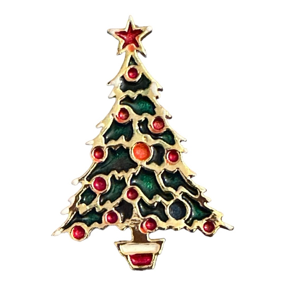 Vintage Beatrix Xmas tree brooch
